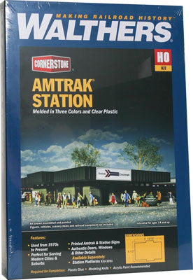 3038 Walthers Amtrak(R) Station (Scale=HO) Cornerstone Part#933-3038