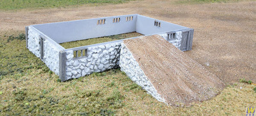 3331 Walthers Fieldstone Barn Base & Ramp (Scale=HO) Cornerstone Part#933-3131