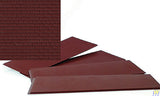 Walthers 933-3523 Brick Sheet - Dark Red pkg(4)  (Scale=HO) Cornerstone Part#933-3523