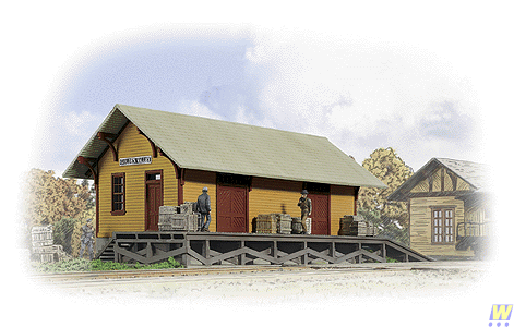 Walthers 933-3533 Golden Valley Freight House - Kit  (Scale=HO) Cornerstone Part#933-3533