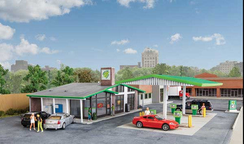 Walthers  3542 Udpt Vintage Gas Station Modernized  -- Kit  HO Scale 933-3542