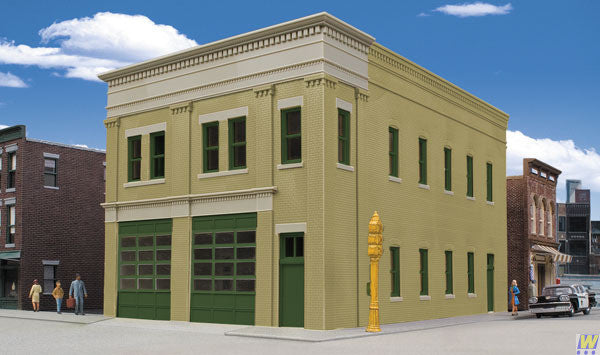 Walthers 933-4022 Two-Bay Fire Station  (Scale=HO) Cornerstone Part#933-4022