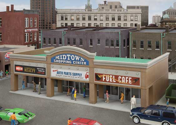 Walthers Cornerstone 933-4116 HO scale Modern Shopping Center II Walthers Cornerstone 933-4116 HO scale Modern Shopping Center II