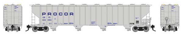 Rapido 157001 Procor 5820 Covered Hopper Procor Ltd. (1984, gray, blue) #122098 HO Scale