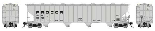 Rapido 157006 Procor 5820 Covered Hopper Procor Ltd. (Early 1990s Mid, gray, black) #122923 HO Scale
