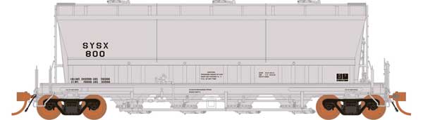 Rapido 133012 ACF PD3500 Flexi Flo Covered Hopper United States Systems SYSX (1993-2010s, gray) #864 HO Scale