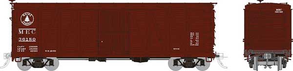 Rapido 142008 USRA Single-Sheathed Wood Boxcar MEC Maine Central (Boxcar Red, Pine Logo) #36180 HO Scale