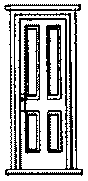Image for 300-5088 Door Sta 4-Pane 30x76" 3/