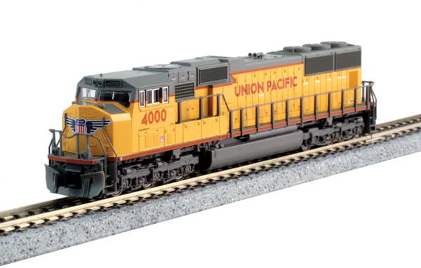 Kato 176-7615 SD70M UP - Union Pacific #4364 (Armour Yellow, gray, red frame stripe) Standard DC N Scale