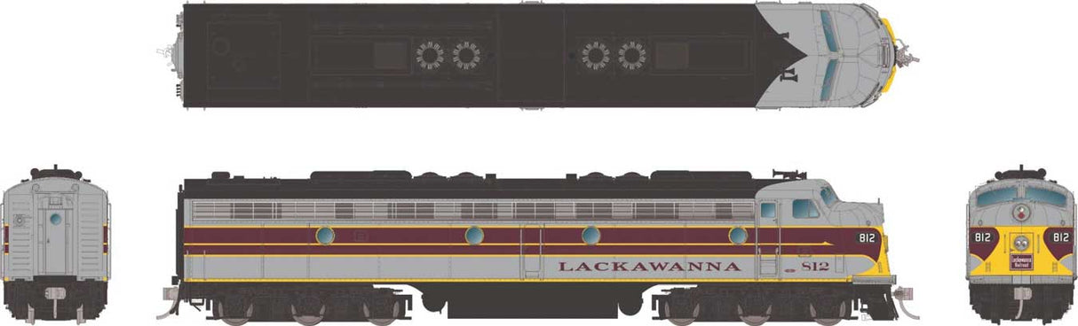 Image for 606-28580 EMD E8A DCC DL&W 819