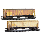 Micro-Trains 983 05 096 2-Bay Covered Hoppers - CSX Weathered 2-Pack N Scale