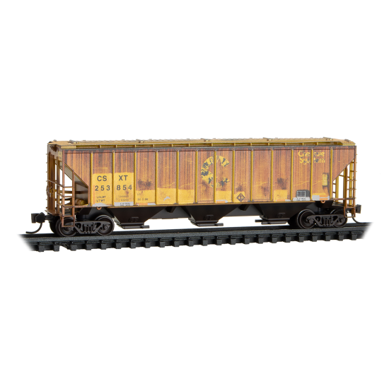 Micro-Trains 983 05 096 2-Bay Covered Hoppers - CSX Weathered 2-Pack N Scale