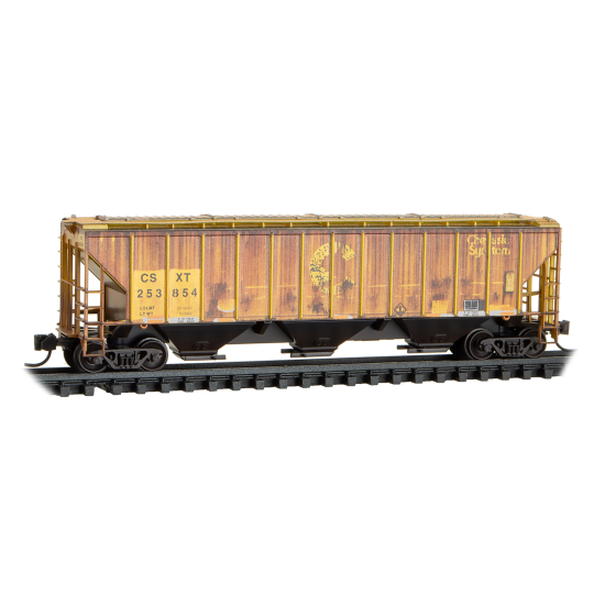 Micro-Trains 983 05 096 2-Bay Covered Hoppers - CSX Weathered 2-Pack N Scale