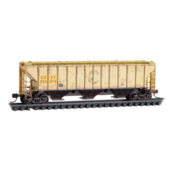 Micro-Trains 983 05 096 2-Bay Covered Hoppers - CSX Weathered 2-Pack N Scale