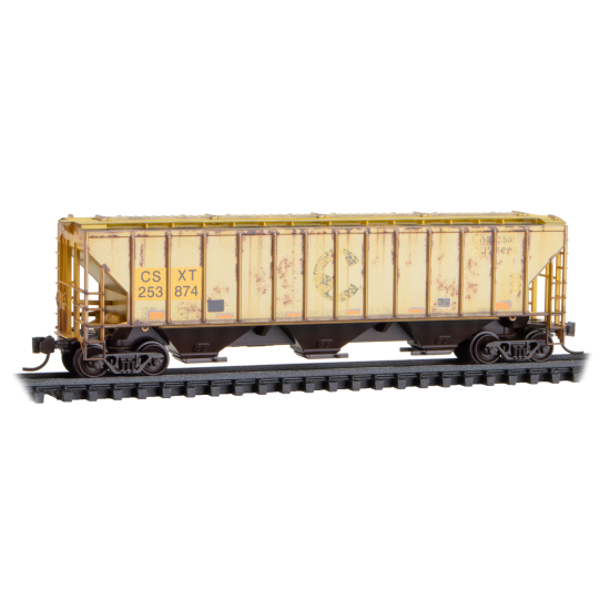 Micro-Trains 983 05 096 2-Bay Covered Hoppers - CSX Weathered 2-Pack N Scale