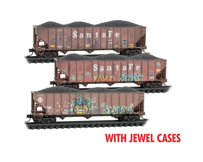 MICRO TRAINS 983 05 062 3-Bay Hopper BNSF/ex-ATSF weathered 3 Pack N Scale