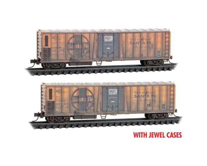 MICRO TRAINS 983 05 063 Reefer ATSF Santa Fe weathered 2 Pack N Scale