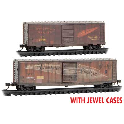 Micro-Trains 983 05 087 40' & 50' Single-Door Boxcar Set - Western Pacific #21096, 36130 N Scale