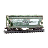 Micro-Trains 983 05 095 2-Bay Covered Hoppers - Burlington Northern Weathered 2-Pack N Scale
