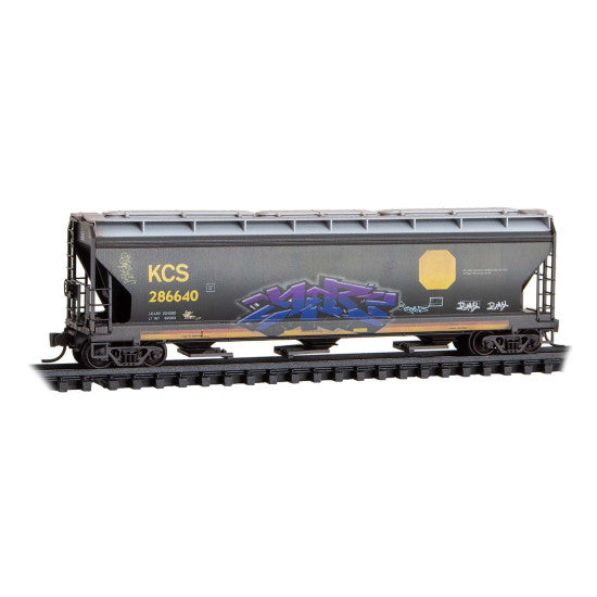 Micro-Trains 983 05 097 3-Bay Covered Hoppers - KCS Weathered 3-Pack N Scale