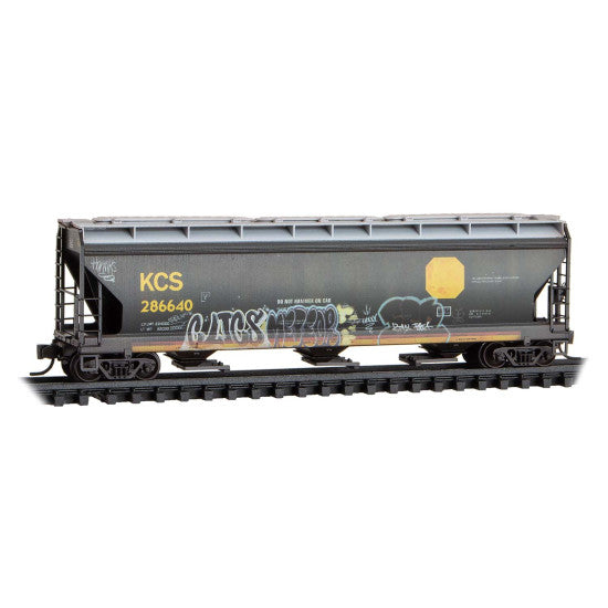 Micro-Trains 983 05 097 3-Bay Covered Hoppers - KCS Weathered 3-Pack N Scale
