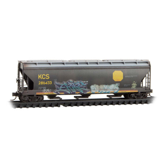 Micro-Trains 983 05 097 3-Bay Covered Hoppers - KCS Weathered 3-Pack N Scale