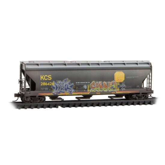 Micro-Trains 983 05 097 3-Bay Covered Hoppers - KCS Weathered 3-Pack N Scale