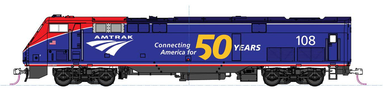 Kato 37-6115 GE P42 - Amtrak #108 (50th Anniversary Phase VI