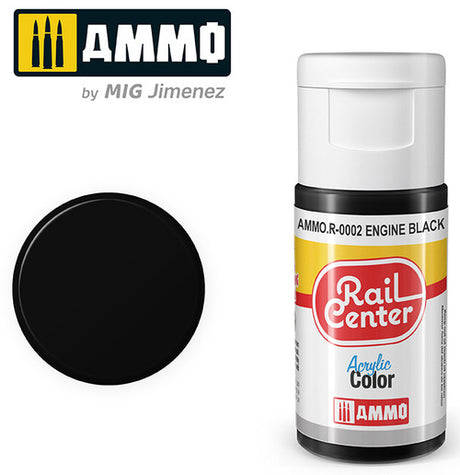 AMMO R0002 Engine Black (15 ML) Acrylic Paints By Mig Jimenez