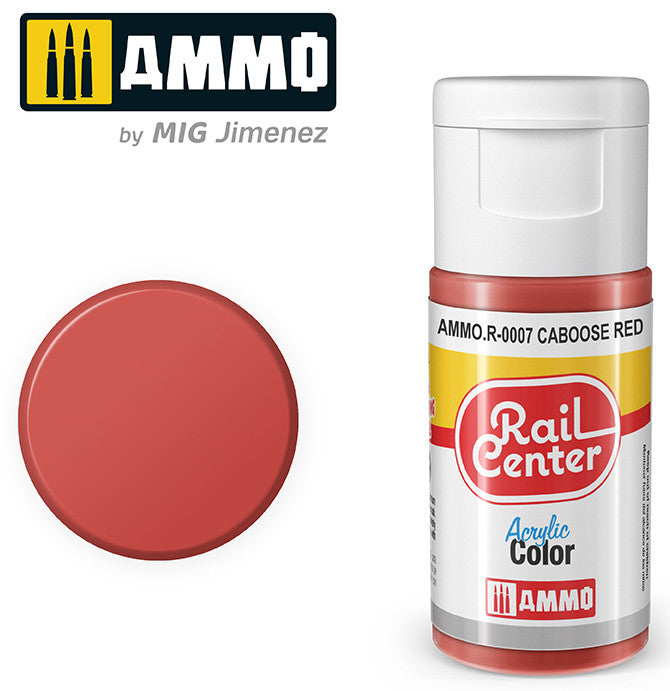 AMMO R0007 Caboose Red (15 ML) Acrylic Paints By Mig Jimenez