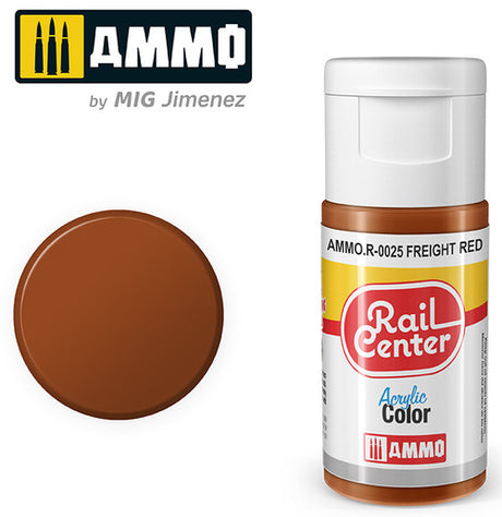 AMMO R0025 Freight Red (15 ML) Acrylic Paints By Mig Jimenez