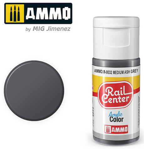 AMMO R0032 Medium Ash Gray (15 ML) Acrylic Paints By Mig Jimenez