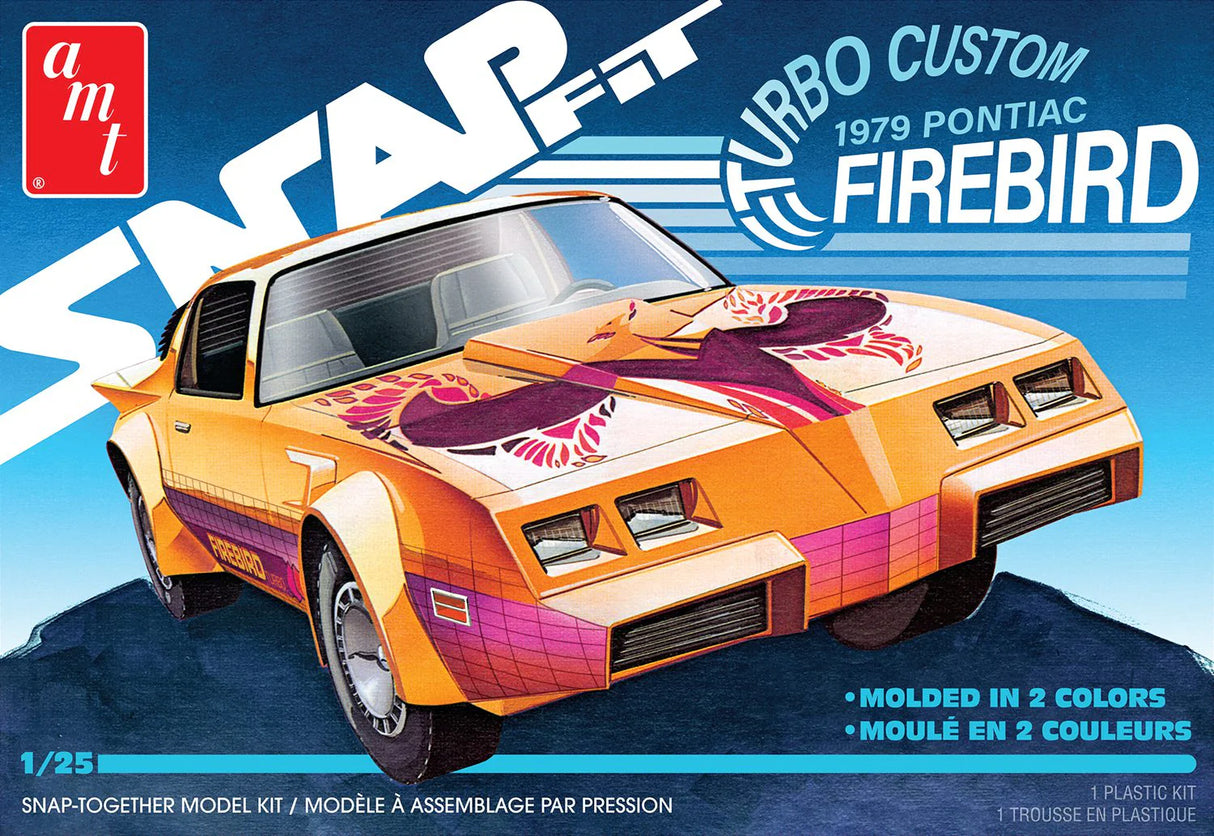 AMT 1211 1979 Pontiac Turbo Custom Firebird Snap Fit 1/25 Scale Model Kit