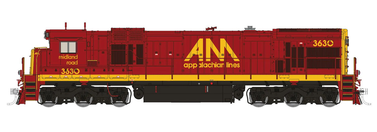 HomeShops AM Allegheny Midland #3630 - HO Scale DCC/Sound Equipped GE C36-7 Locomotive