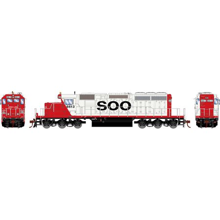 Athearn ATH-1274 EMD SD40-2 Locomotive with DCC & Sound, SOO #6613 HO Scale