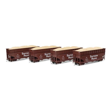 Athearn ATH-1282 40' Wood Chip Hopper with Load, SP Southern Pacific #450044 / 450218 / 450391 / 450427 4 Pack HO Scale