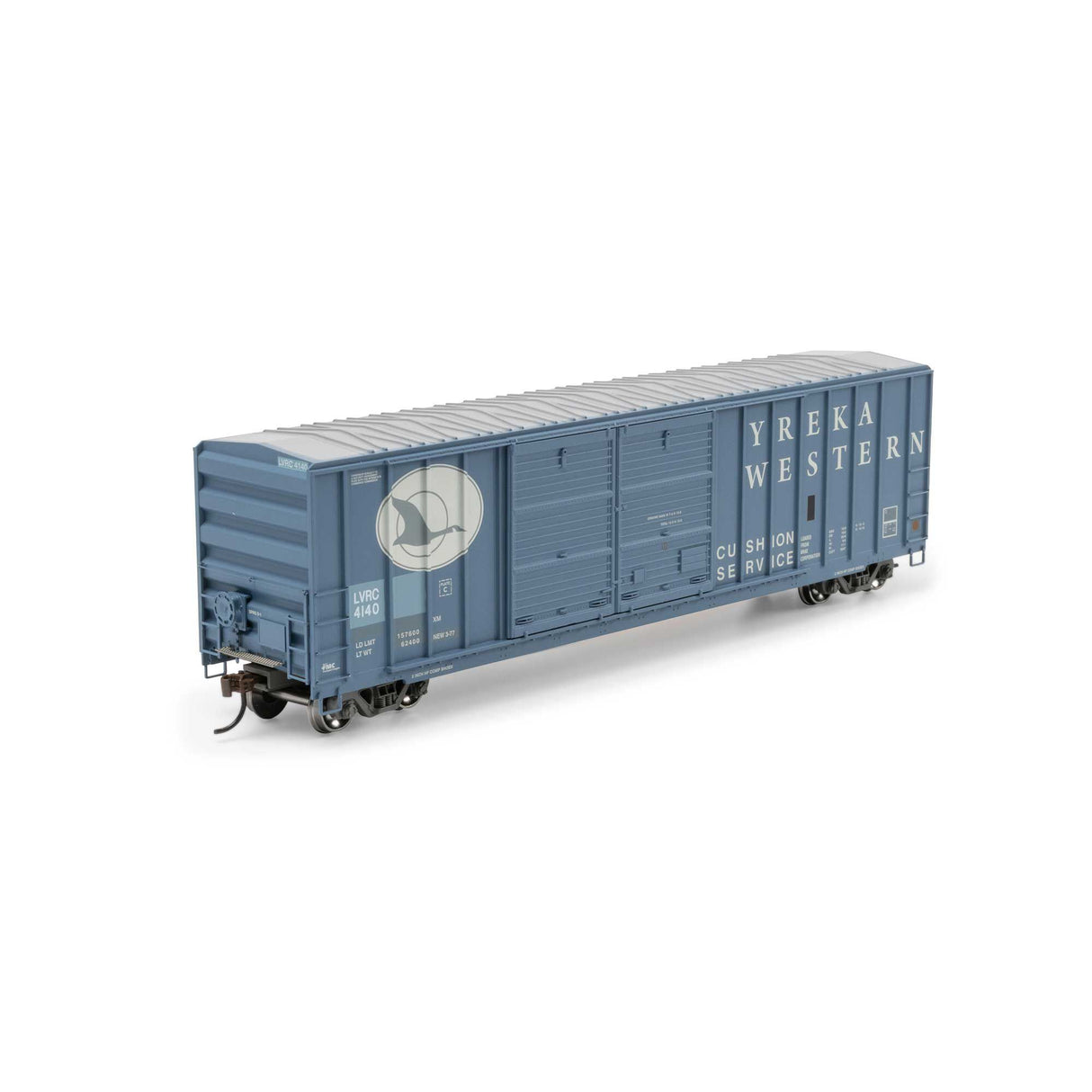 Athearn ATH-1753 50' FMC 5077 DD Offset Box Car, Primed For Grime LVRC Ex-YW #4140 HO Scale