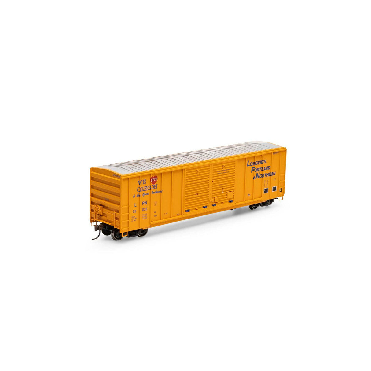 Athearn ATH15882 LPN Longview Portland & Northern #52032 - FMC 5077 Double Door Boxcar HO Scale