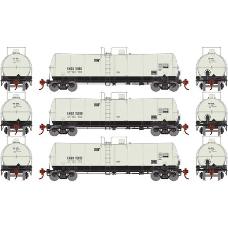 Athearn ATH16404 16,000 Gallon Clay Tank 3 car set ENGX #15191 / #15200 / #15202 HO Scale