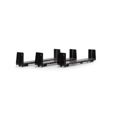 Athearn ATH17088 60' Bulkhead Flat, WP Western Pacific 3 Pack HO Scale