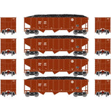 Athearn ATH25569 40' 3-Bay Ribbed Hopper w/Load BNSF Set #2 4 Pack N Scale