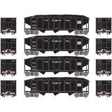 Athearn ATH25572 40' 3-Bay Ribbed Hopper w/Load CG Central of Georgia Set #2 4 Pack N Scale