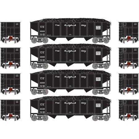 Athearn ATH25572 40' 3-Bay Ribbed Hopper w/Load CG Central of Georgia Set #2 4 Pack N Scale