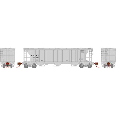 Athearn ATH28349 PS-2 2893 3-Bay Covered Hopper, CB&Q Burlington #85007 N Scale