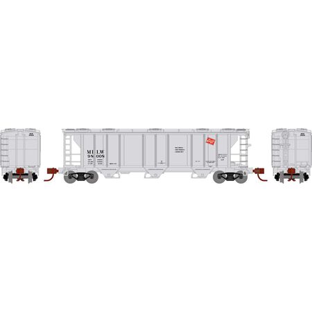 Athearn ATH28355 PS-2 2893 3-Bay Covered Hopper, MILW Milwaukee Road #98008 N Scale