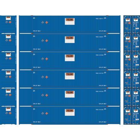Athearn ATH28522 53' CIMC Container, Yellow Set #2 (6 pack) HO Scale