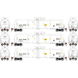 Athearn ATH29927 UTLX Set #3 3 Pack 30,000-Gallon Ethanol Tank HO Scale
