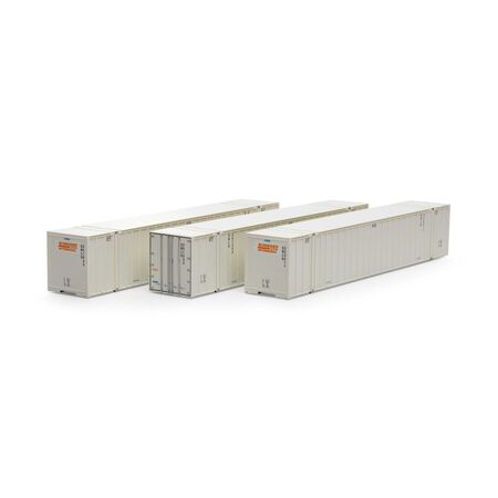 Athearn ATH40129 53' Stoughton Containers, Schneider # 2 (3 Pack) HO Scale