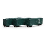 Athearn ATH67744 40' Modern Box, NSRC North Stratford Railroad (3 Pack) HO Scale