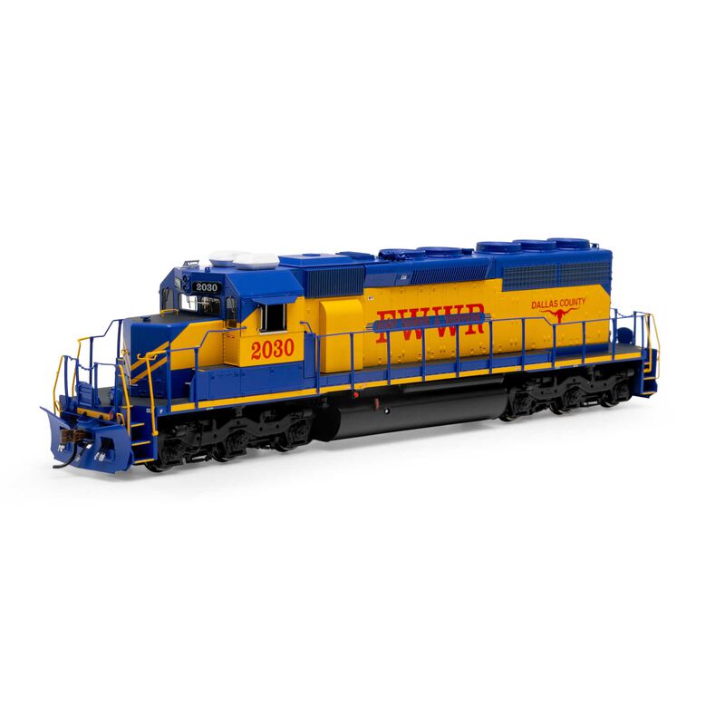 Athearn ATH73746 SD40 FWWR Fort Worth & Western Railroad #2030 with DCC & Sound HO Scale